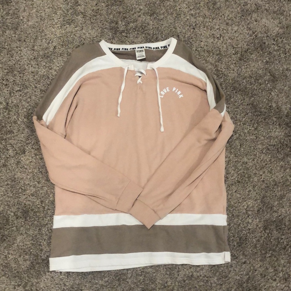 Victoria Secret Pink Lace neck top